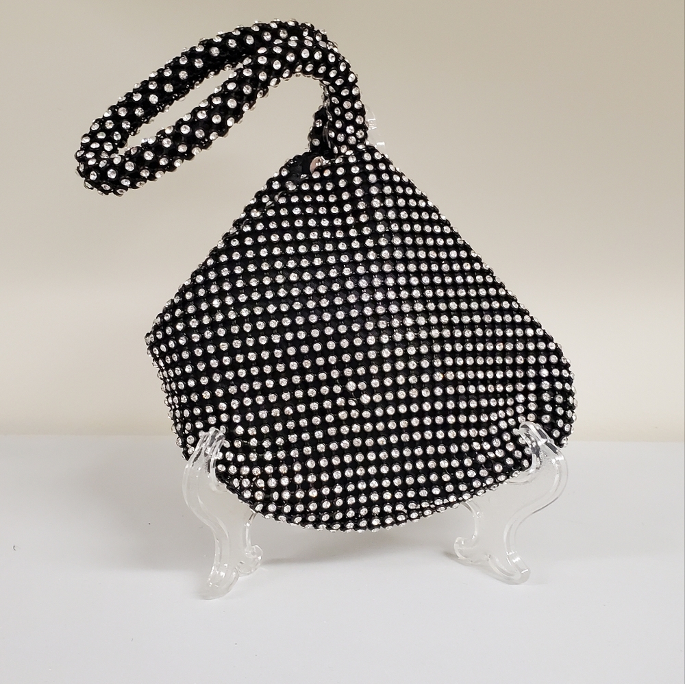 Black Rhinestone Mini Bag - Picture 7 of 7